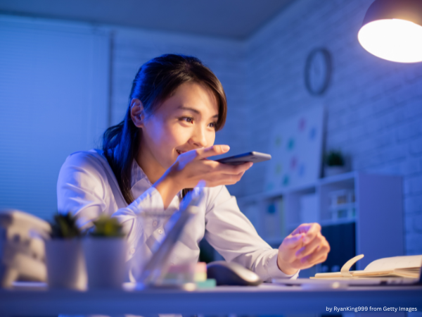image showing girl is using ai voice generator play ht voice
