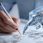 Image showing ai is helping human making logos - Logo Diffusion AI