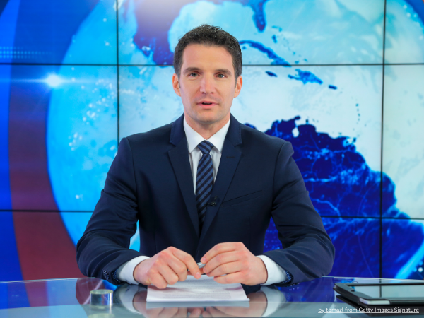 Image showing AI generated anchor giving daily news - What Is AI Anchor